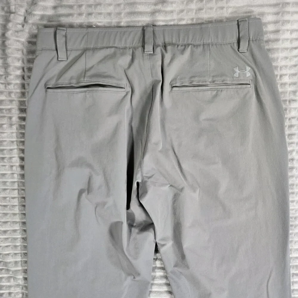 Mens Under Armour Match Play Golf Pants Gray Performance Stretch 36x32